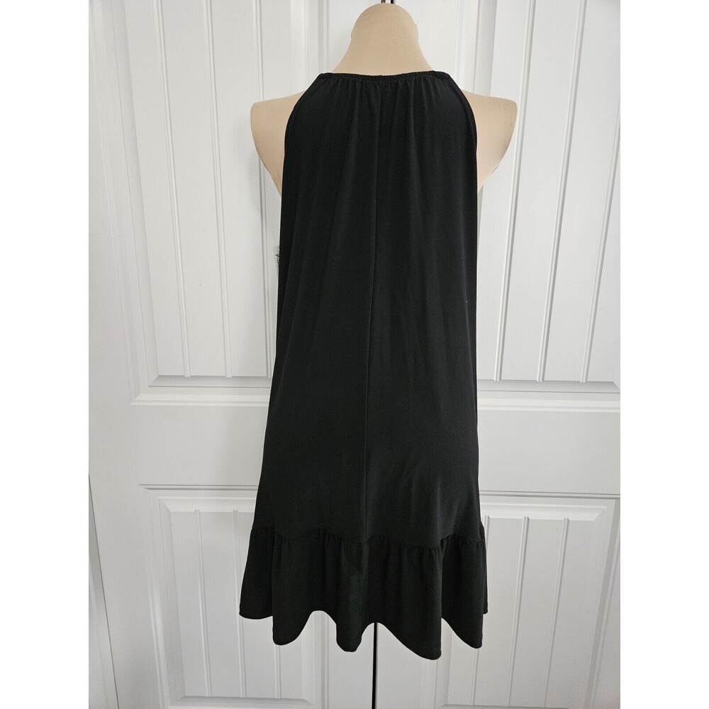 Nicole Miller Black Dress Gold Chain Straps A Line Size S Nwt - Picture 6 of 10